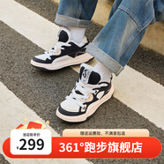 361度男鞋運動鞋冬季新款361男加毛籃球鞋 羽毛白/曜石黑 36