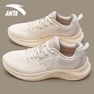 anta kids安踏女鞋運動(dòng)鞋女款2025新款網(wǎng)面鞋子官店透氣跑步鞋女 5518-4燕麥白/淺煙灰 35.5 現貨速發(fā)
