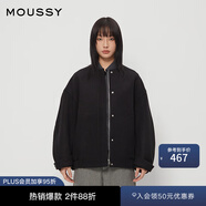 moussy 新品老錢(qián)靜奢風(fēng)廓形毛呢夾克外套女010HAJ30-1401 020黑色 均碼 00020/F