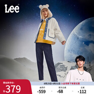 Lee【張凌赫代言】411舒適高腰小直腳男友風(fēng)加厚加絨深藍女牛仔褲 深藍色（褲長(cháng)25） 24(80-90斤可選)