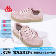 KAPPA卡帕女鞋厚底滑板鞋子女2024夏季新款運動(dòng)休閑鞋軟底德訓鞋小粉鞋 奶油粉 40