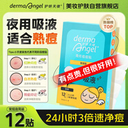 護(hù)妍天使（DermaAngel）隱形凈痘貼 夜用型12貼 痘痘貼人工皮 可上妝超薄吸濃隔離污染