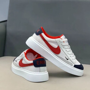 香港專(zhuān)柜代購2025新款夏季男鞋網(wǎng)布面輕便男板鞋休閑鞋低幫小白鞋 白紅 單層 38 皮鞋碼數