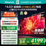海信電視小墨E5Q Pro65英寸 560分區(qū)U+MiniLED 信芯芯片 抗反光防眩光墨晶屏 300Hz 國家補(bǔ)貼65E5Q-PRO