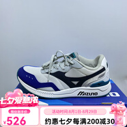 美津濃（MIZUNO）男跑步鞋春季輕便復(fù)古透氣休閑鞋 藍(lán)/灰/黑 42.5