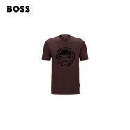 雨果博斯（HUGO BOSS）保時捷聯(lián)名棉BOSS男士2024秋季休閑絲光棉 642-古銅棕 M