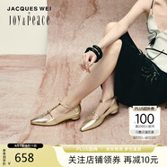 真美詩(shī)×JACQUES WEI聯(lián)名月下綻放系列十字系帶瑪麗珍YZI01CQ4 金色 34 
