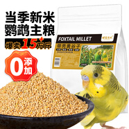 捕漁達(dá)人【新糧】帶殼黃谷子 鸚鵡鳥(niǎo)食黃小米鸚鵡飼料鳥(niǎo)糧1.5kg