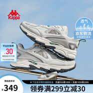 卡帕（Kappa）官方羽翼背靠背老爹鞋女夏季厚底增高休閑運動(dòng)鞋子女 白冷灰 40