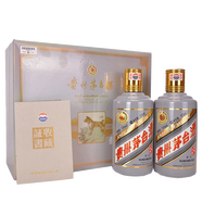 茅臺53度醬香型白酒 茅臺生肖茅臺紀念酒 53度 375mL 2瓶 狗年生肖茅臺禮盒