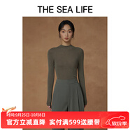 THE SEA LIFE歐海一生 針織衫女2024冬舒適細膩溫柔膚感簡約百搭針織衫Z170181 灰咖 S