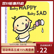 英文原版 Baby Happy Baby Sad 一根毛 臟小孩 名家Leslie Patricelli 幼兒情緒認(rèn)知啟蒙圖畫(huà)書(shū) 0-3歲 綠山墻