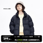 little MO&Co.加厚-童裝女童羽絨服男童兒童冬裝保暖鴨絨面包服大童 黑色 100 110/52