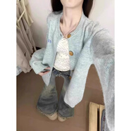 矜持范毛衣女針織衫女秋冬季2025新款日系甜美毛衣開(kāi)衫寬松慵懶風(fēng)上衣 圖片色 M 95-105