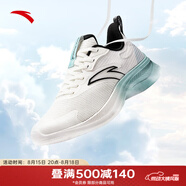 安踏（ANTA）運動鞋男鞋網(wǎng)面輕薄透氣跑步鞋子男輕便軟彈休閑鞋 【店長推薦】白/灰霧藍(lán)5501-6 42