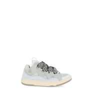 浪凡（LANVIN）藍(lán)色牛皮休閑運(yùn)動(dòng)鞋男款圓頭透氣潮牌 sneakers Blue 43