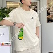 阿迪達(dá)斯 （adidas）短袖男女款官方 新款運(yùn)動(dòng)服寬松圓領(lǐng)舒適透氣休閑舒適T恤 白/小logo L