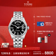 梅花（Titoni）瑞士手表 男士機(jī)械腕表宇宙系列進(jìn)口手表原裝鋼帶797-S-540禮物