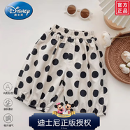 迪士尼（Disney）女童夏款多巴胺哈倫褲女寶寶夏裝2025新款七分褲兒童裝薄款褲子潮 波點(diǎn) 80cm 均碼