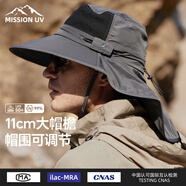 MISSION UV防曬帽男遮陽帽釣魚漁夫帽登山帽子夏季戶外防紫外線寬帽檐太陽帽