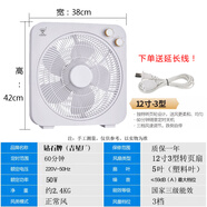 鉆石牌電風扇銅芯機臺式家用靜音12寸定時轉(zhuǎn)頁扇10寸學生宿舍床頭循環(huán)扇 [12寸3型白色]鴻運扇(送延長線)