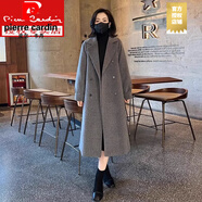 皮爾卡丹（PIERRE CARDIN）白鴨絨中長(cháng)款毛呢外套風(fēng)衣羽絨服女2025冬季新款加厚西裝呢子大衣嘉興雙面呢大衣灰色 羊毛羽絨內膽大衣(高品質(zhì))XL 濮院雙面絨大衣 (建議115-125斤)