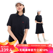 雲(yún)上生活【浮光】蜂巢透氣Polo領(lǐng)純棉A字連衣裙女2025夏L0457 藏藍(lán)色 S （建議85-100斤左右）