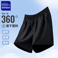 唐獅童裝女童夏裝牛仔短褲女孩涼爽耐磨褲子兒童2025夏季中大童網眼速干衣 【涼感速干】短褲/黑色 150