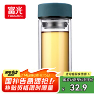 富光 男女士雙層玻璃杯 高硼硅泡茶杯 茶水分離水杯帶茶隔杯子500ml