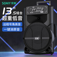 索愛（soaiy）T81廣場(chǎng)舞音響大功率低音炮移動(dòng)戶外K歌藍(lán)牙拉桿麥克風(fēng)音箱擴(kuò)音器無線話筒攤擺攤喇叭