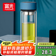 富光男女士雙層玻璃杯 高硼硅玻璃304茶隔水杯子 帶茶隔泡茶杯400ml