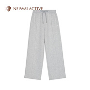 NEIWAI內(nèi)外拉絨抽繩直筒衛(wèi)褲女休閑褲子顯瘦潮流新款NA252SO4103 淺花灰 M