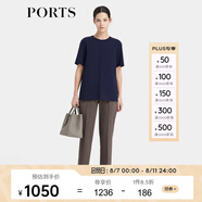 PORTS寶姿商場同款春季新品女裝T恤衫LP8N004RCQ008 深夜藍 XS