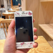 鮮程可hello kitty蘋(píng)果4s手機殼女se全包se卡通手機膜6S前膜硅膠保護殼 大臉kitty-鋼化膜 iPhone5S