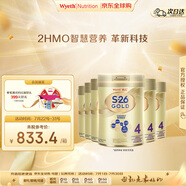 惠氏（Wyeth）港版金裝 嬰幼兒配方奶粉 4段 3歲以上 850g*6罐/箱 HMO+腦磷脂群