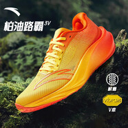 安踏（ANTA）柏油路霸3V丨運動(dòng)鞋男Vibram氮科技競訓跑鞋男耐磨跑步鞋子男 檸檬黃/競速橙-11 40