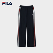 FILA 斐樂官方女士針織長(zhǎng)褲2025冬季新款時(shí)尚休閑舒適直筒YODAR褲 傳奇藍(lán)-NV XL 175/74A/XL