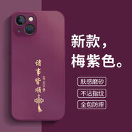 揚聚特蘋(píng)果13手機殼Apple iPhone13新款保護套硅膠軟邊磨砂高檔全包防摔5G抗指紋防磨高級感時(shí)尚外殼男女 梅紫色【諸事皆順】 蘋(píng)果13