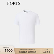 PORTS寶姿男裝2025春夏新品圓領(lǐng)速干舒適彈力商務(wù)休閑短袖T恤 亮白色 M