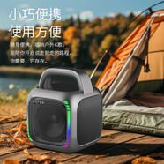 進(jìn)口材質(zhì)藍牙音響高音質(zhì)便攜戶(hù)外無(wú)線(xiàn)音箱大音量家庭K歌麥克風(fēng) 新款黑色K歌單麥 套餐一音樂(lè )U盤(pán)