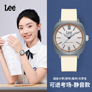 Lee學(xué)生手表青少年初高中生專(zhuān)用考試表石英表男女生日禮物F528 米黃