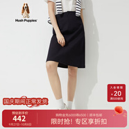 暇步士（Hush Puppies）【柔軟親膚】女裝春夏休閑通勤經(jīng)典半身裙女 188黑色 M (28)