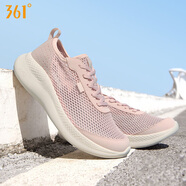 361°女鞋運(yùn)動(dòng)鞋2025夏季新款鏤空透氣軟底跑步鞋女輕便減震休閑網(wǎng)鞋女 清新粉/羽毛白 36
