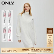 ONLY春季時(shí)尚寬松高領(lǐng)馬海毛短裙針織連衣裙女|123446003 A06 積雪白色SNOW WHITE 2XL 180/96A