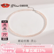 京潤珍珠項鏈靈心925銀淡水珍珠項鏈扁圓強光基礎款送愛(ài)人生日禮物