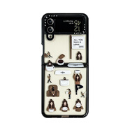 三星（SAMSUNG）適配代購casetify適三星GalaxyZFlip5防摔手機殼折疊屏SamsungZFlip4保護套zflip3原裝亞克力5代殼 咖啡女孩【常規亞克力】 三星Galaxy Z Flip3