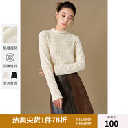 獨(dú)束大碼女裝24秋冬新款肌理感蕾絲打底衫微胖mm時(shí)尚百搭顯瘦小衫 云朵白 3XL (尺碼：5)