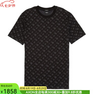 胡戈.波士奢侈品潮牌男士圓領(lǐng)T恤上衣Tiburt391本季新品短袖 Charcoal S (胸圍95厘米左右）