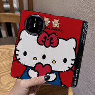 結(jié)盟者可愛HelloKitty適用華為matex6/X5/X3手機(jī)殼新款翻蓋皮套磁吸全包 紅底凱蒂貓全包翻蓋皮套 華為MateX6