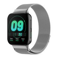 OPPO CEEN適配OPPO Watch1代手表金屬表帶eva智能運動手表鏈腕帶ECG版通用米蘭尼斯表帶41/46mm男女生精鋼防 米蘭磁吸款【銀色】 適用于：OPPO Watch 1代 (46mm